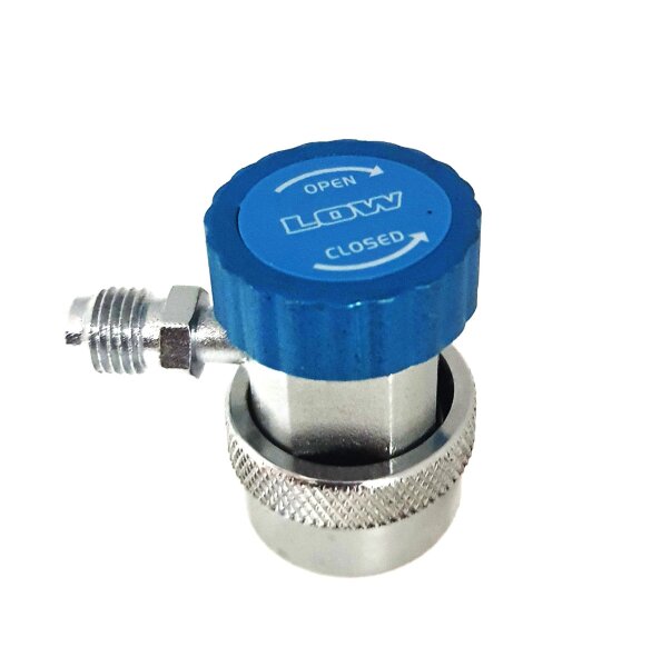 Autoventil Niederdruck Schnellkupplung mit Adapter, blau