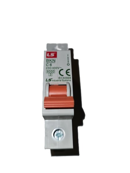 Einfachsicherung 1-polig 220V 6A