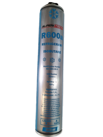 Kältemittel R600a,Alpentech, 1000ml, 420g (Isobutan)