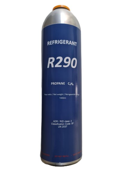 Kältemittel R290 370g (Propan) EU 1.000ml-Flasche